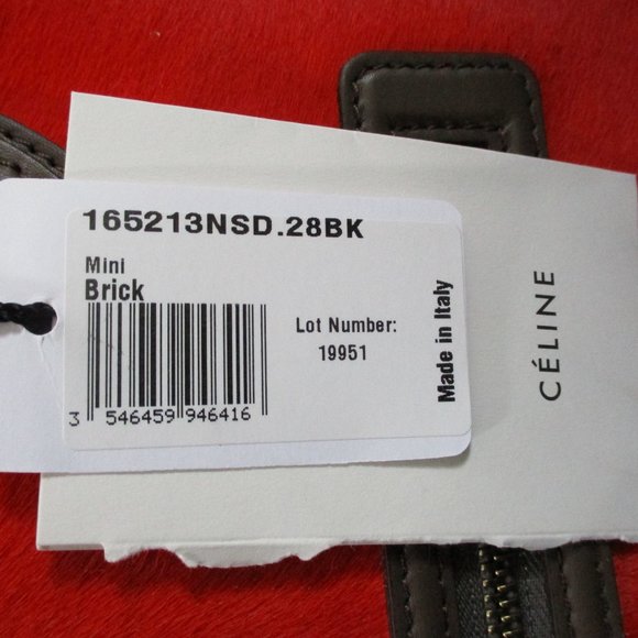 NEW CELINE PARIS ITALY Python Leather MINI LUGGAGE BRICK Tote Bag NWT - Picture 4 of 11